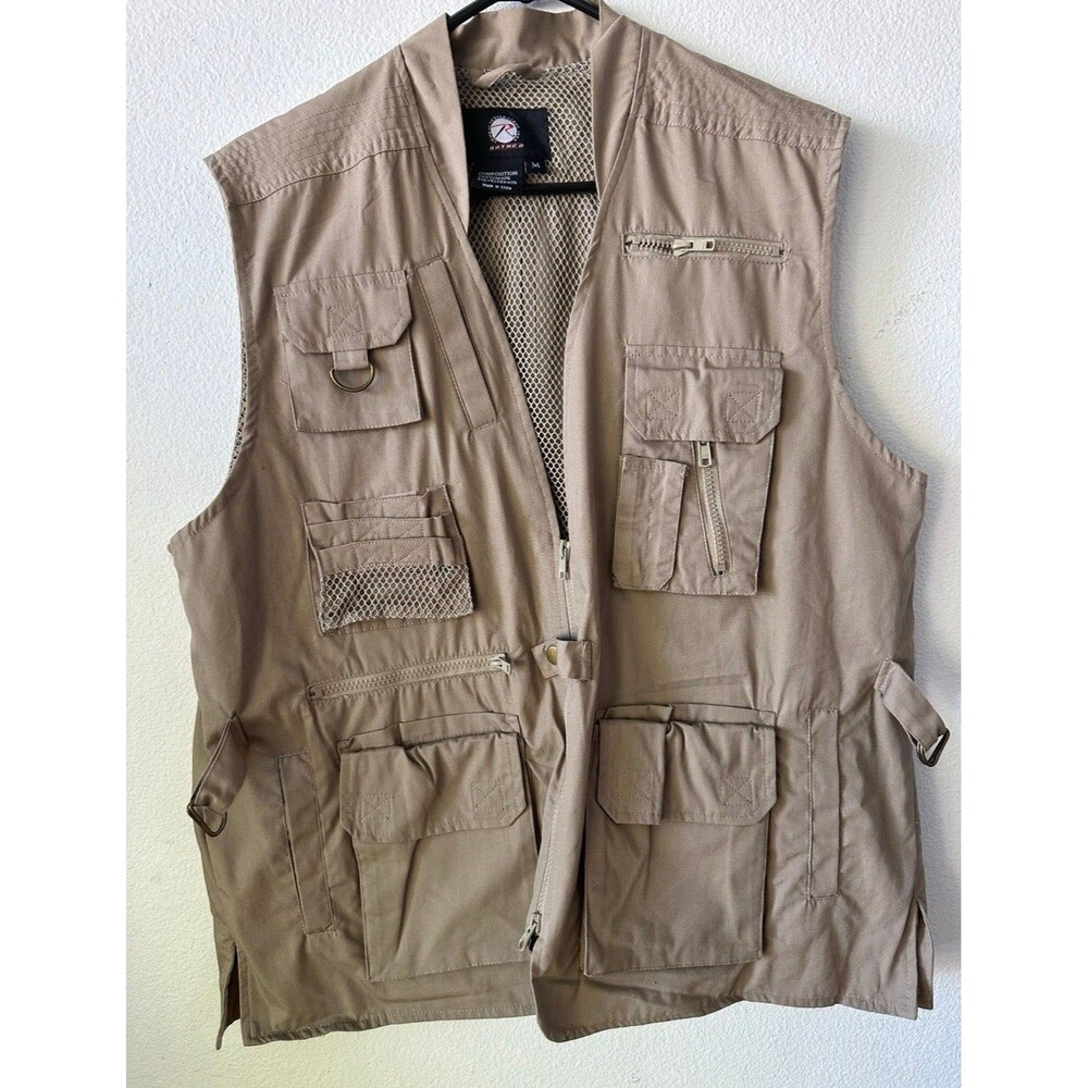 Rothco Men's Medium Concealed Carry Shooting & Fishing Vest Safari
